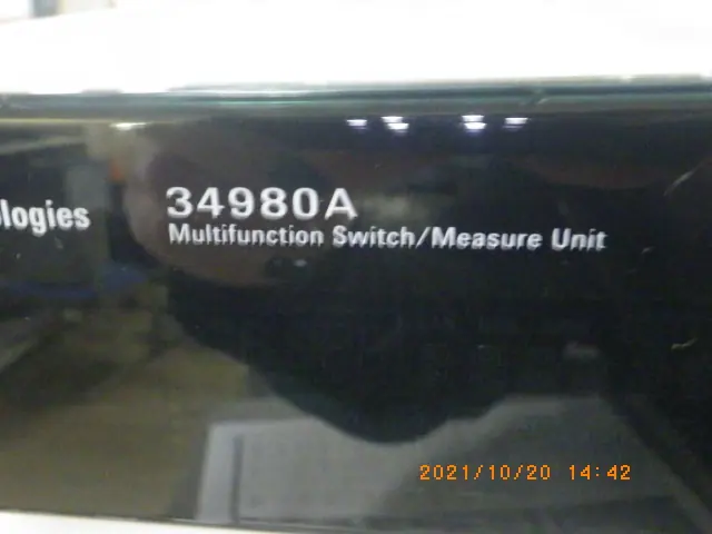 キーサイト(HP/アジレント) Keysight 34980A 銘板写真(2/2)