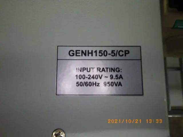 LAMBDA GENH150-5/CP 銘板写真(2/2)