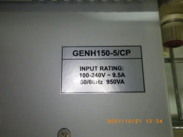 LAMBDA GENH150-5/CP 銘板写真(2/2)