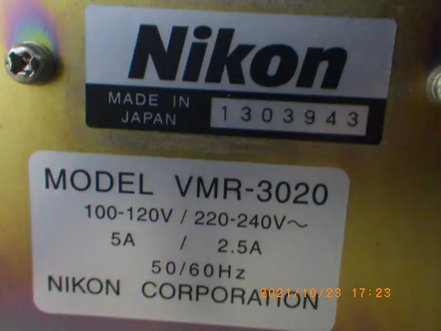 ニコン Nikon VMR-3020 銘板写真(2/2)