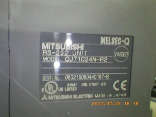 三菱電機 Mitsubishi QJ71C24N-R2 銘板写真(2/2)