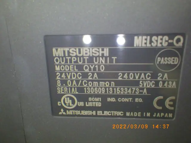 三菱電機 Mitsubishi QY10 銘板写真(2/2)
