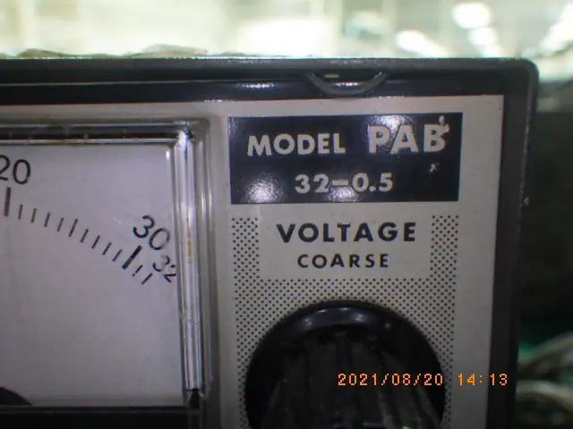 菊水電子工業 Kikusui PAB-32-0.5 銘板写真(2/2)