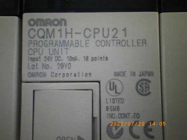 オムロン Omron CQM1H-CPU21 銘板写真(2/2)