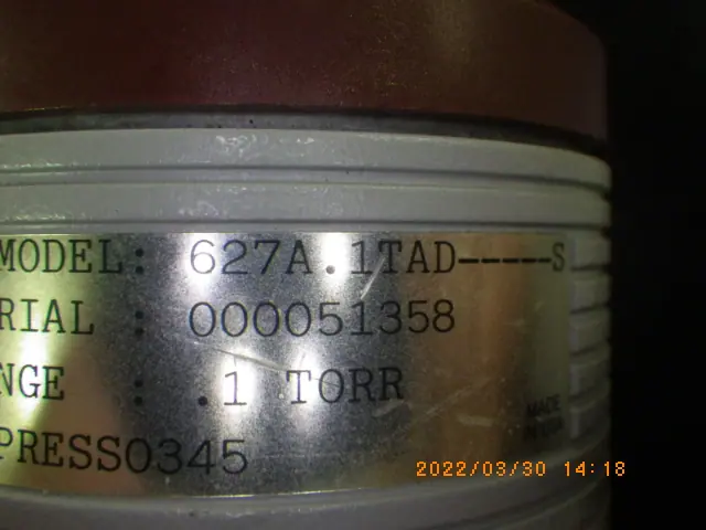MKS 627A.1TAD 銘板写真(2/2)