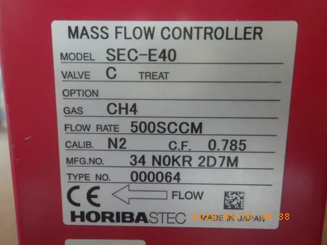 堀場エステック Stec SEC-E40 銘板写真(2/2)