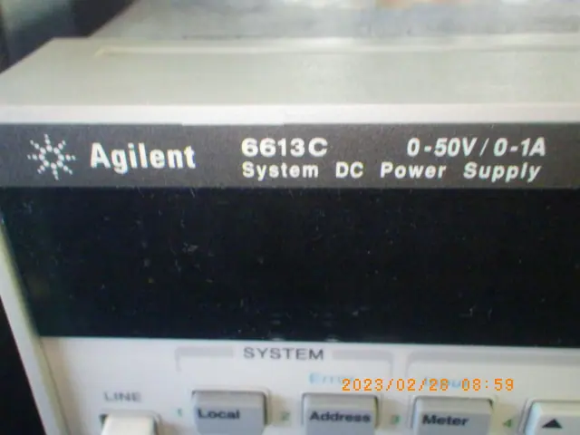 キーサイト(HP/アジレント) Keysight 6613C 銘板写真(2/2)