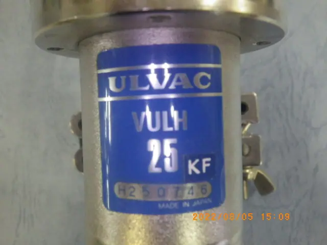 アルバック Ulvac VULH 25KF 銘板写真(2/2)