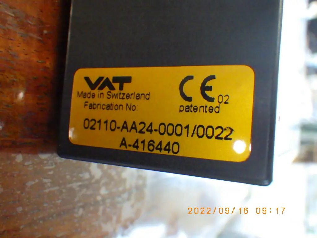 VAT 02110-AA24-0001/0022 銘板写真(2/2)