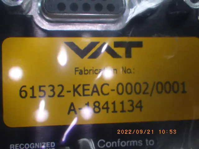 VAT 61532-KEAC-0002/0001 銘板写真(2/2)