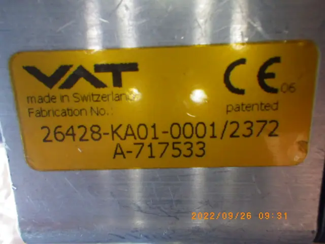 VAT 26428-KA01-0001/2372 銘板写真(2/2)