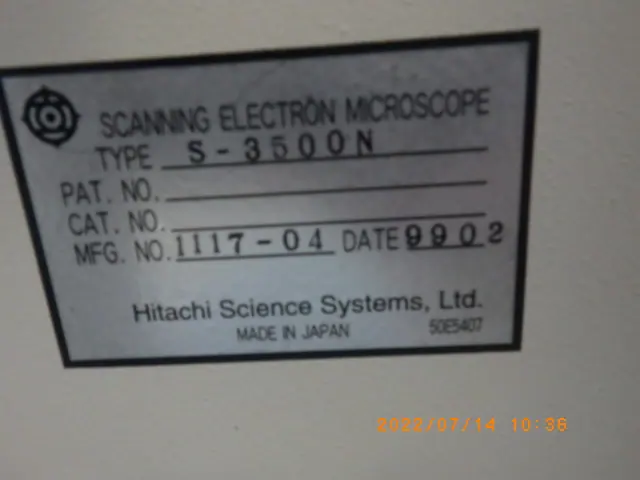 日立 Hitachi S-3500N 銘板写真(2/2)