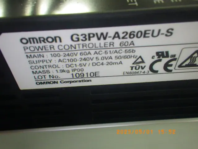 オムロン Omron G3PW-A260EU-S 銘板写真(2/2)