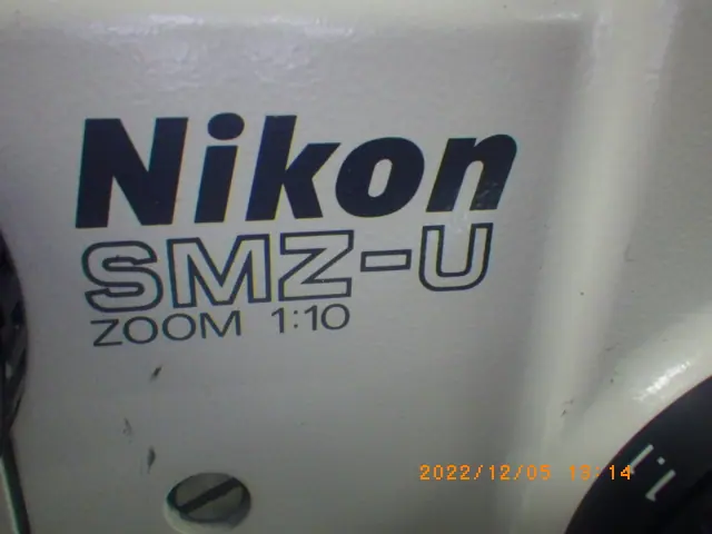 ニコン Nikon SMZ-U 銘板写真(2/2)