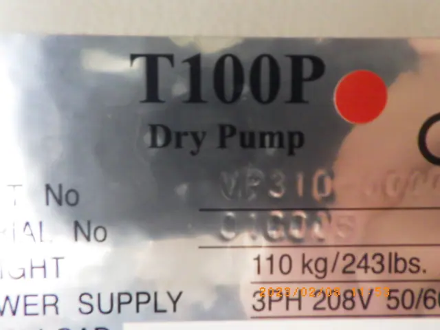 トヨタ T100P 銘板写真(2/2)