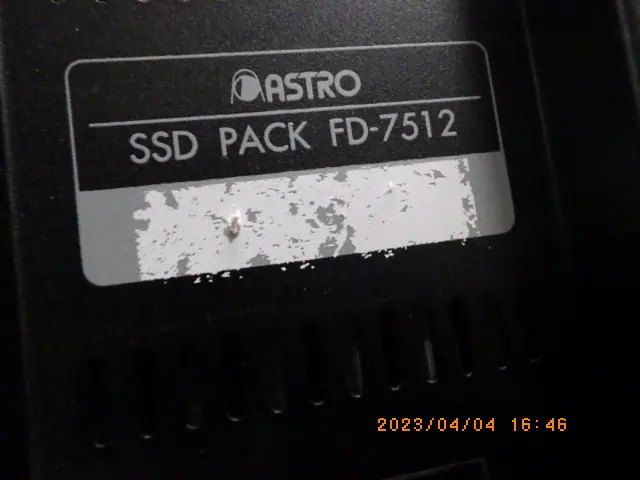 アストロデザイン ASTRODESIGN FD-7512 銘板写真(2/2)