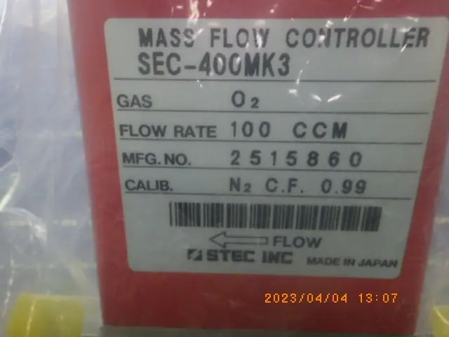 堀場エステック Stec SEC-400MK3 銘板写真(2/2)