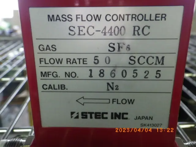 堀場エステック Stec SEC-4400RC 銘板写真(2/2)