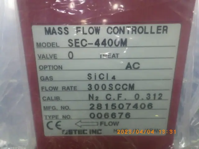 堀場エステック Stec SEC-4400M 銘板写真(2/2)