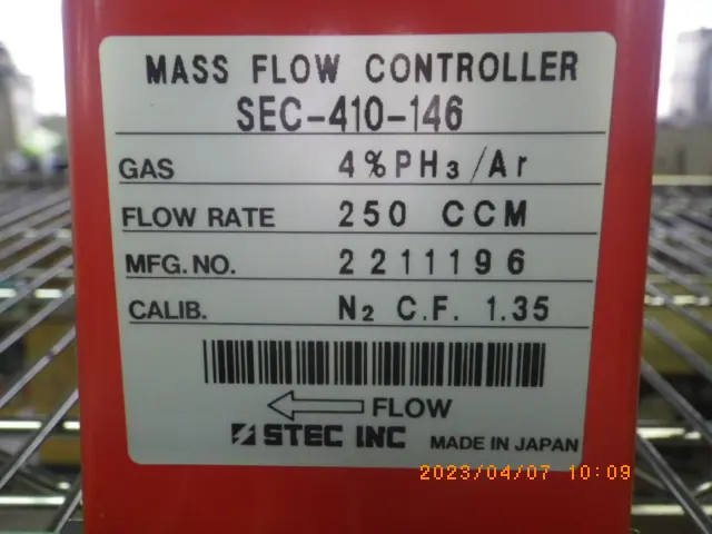 堀場エステック Stec SEC-410-146 銘板写真(2/2)