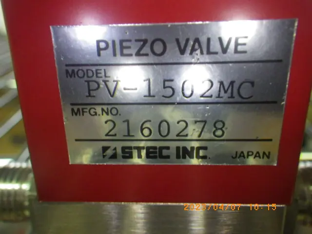堀場エステック Stec PV-1502MC 銘板写真(2/2)