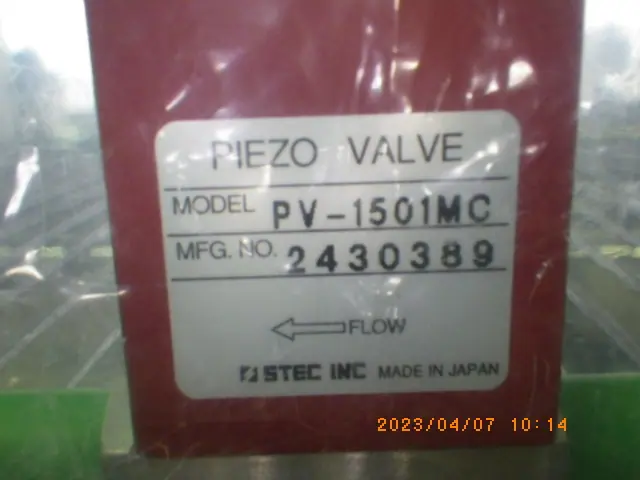 堀場エステック Stec PV-1501MC 銘板写真(2/2)