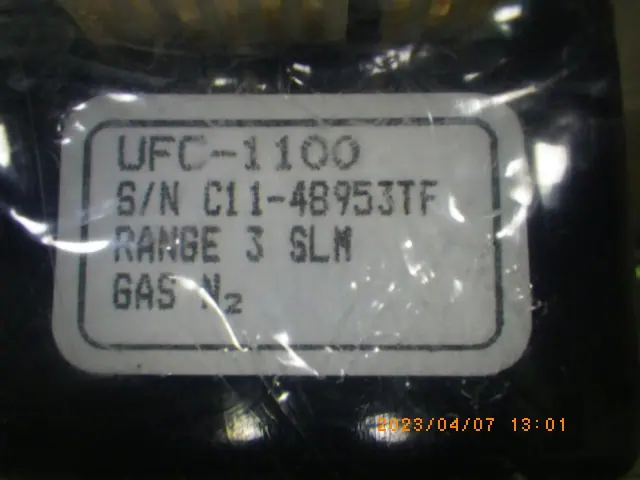 Unit UFC-1100 銘板写真(2/2)