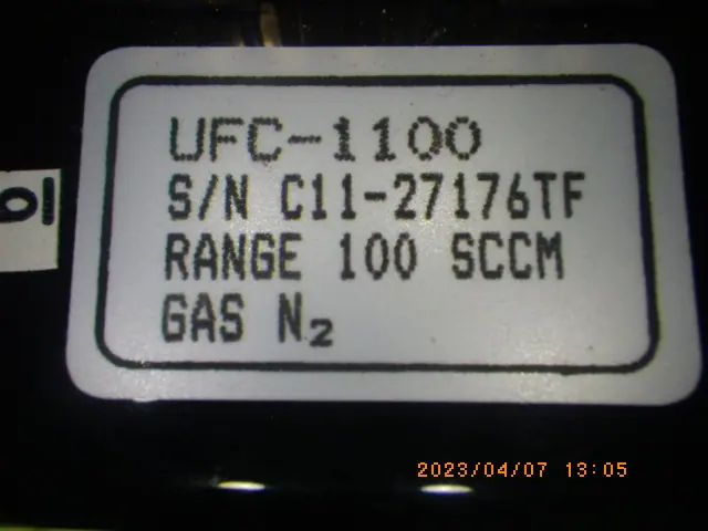 Unit UFC-1100 銘板写真(2/2)