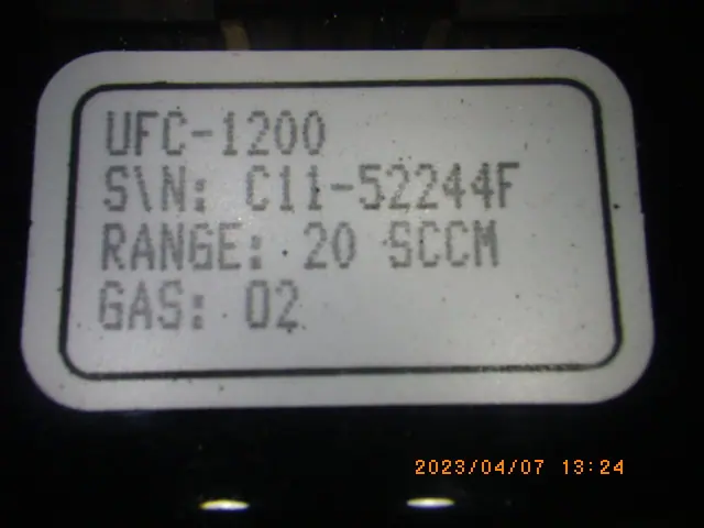 Unit UFC-1200 銘板写真(2/2)