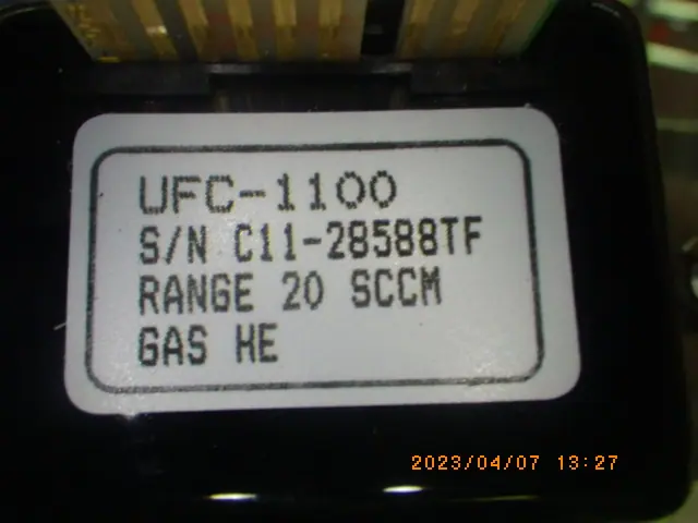 Unit UFC-1100 銘板写真(2/2)