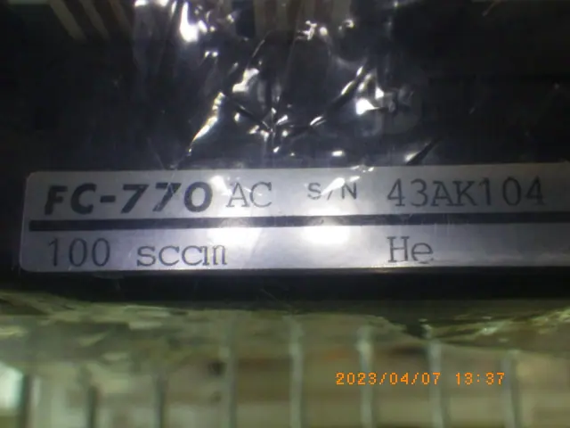 Tylan FC-770AC 銘板写真(2/2)