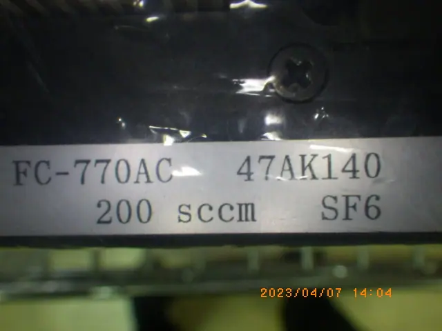 Aera FC-770AC 銘板写真(2/2)
