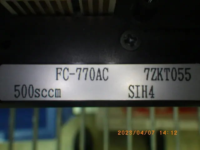 Aera FC-770AC 銘板写真(2/2)