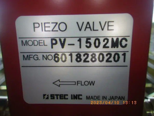 堀場エステック Stec PV-1502MC 銘板写真(2/2)