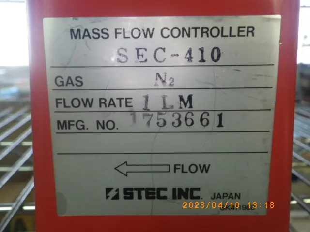堀場エステック Stec SEC-410 銘板写真(2/2)