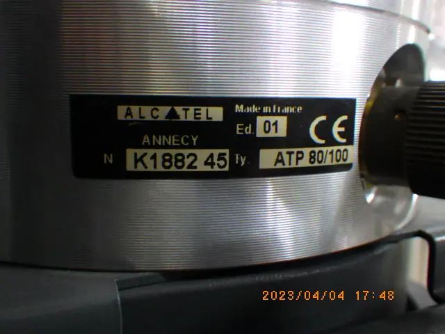 アルカテル Alcatel ATP80/100 銘板写真(2/2)