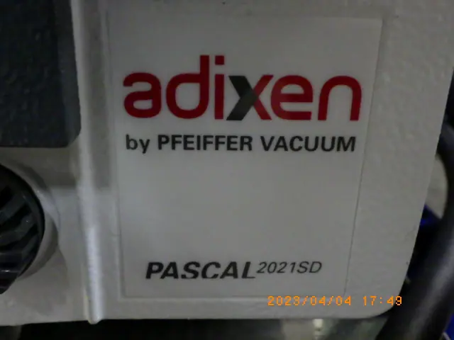 Adixen 2021SD 銘板写真(2/2)