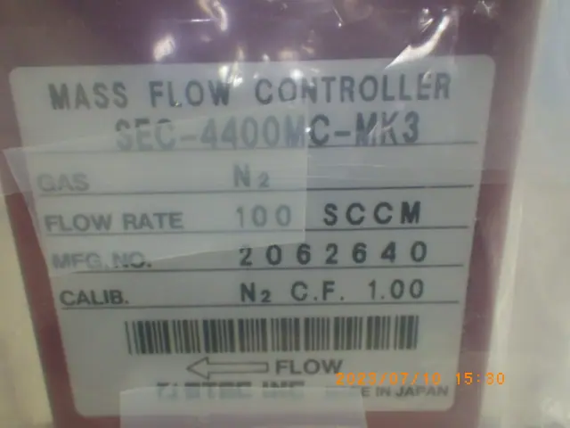 堀場エステック Stec SEC-4400MC-MK3 銘板写真(2/2)
