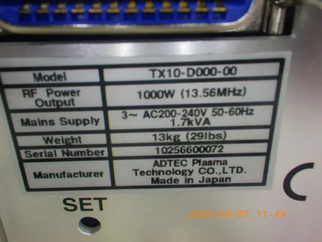 アドテック ADTEC TX10-D000-00 銘板写真(2/2)