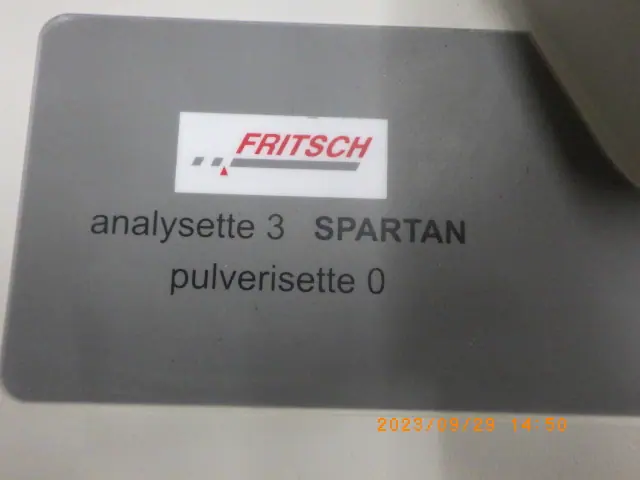 FRITSCH analysette3 銘板写真(2/2)