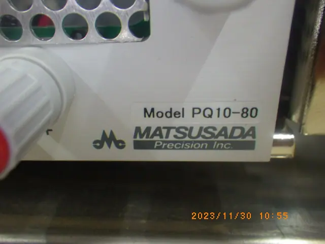 松定プレシジョン Matsusada PQ10-80 銘板写真(2/2)