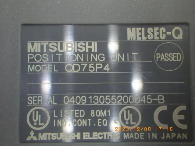 三菱電機 Mitsubishi QD75P4 銘板写真(2/2)