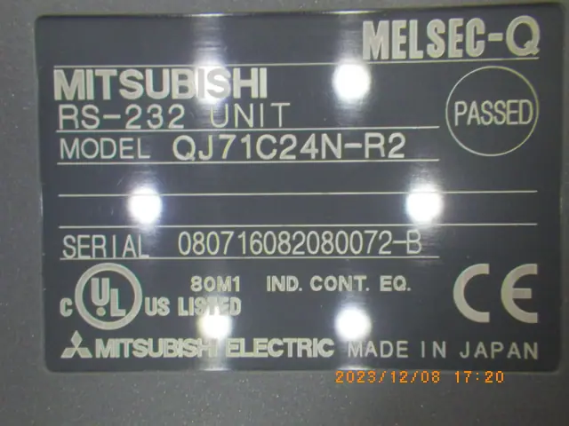 三菱電機 Mitsubishi QJ71C24N-R2 銘板写真(2/2)