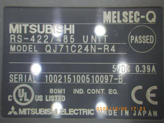 三菱電機 Mitsubishi QJ71C24N-R4 銘板写真(2/2)