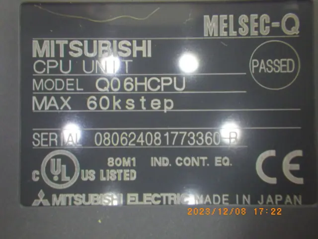 三菱電機 Mitsubishi Q06HCPU 銘板写真(2/2)