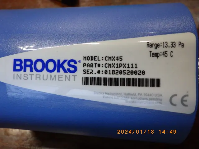 Brooks CMX45 銘板写真(2/2)
