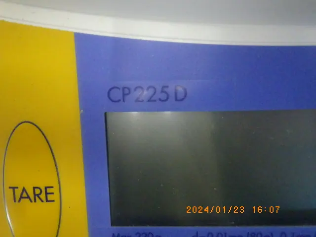 メトラートレド CP225D 銘板写真(2/2)