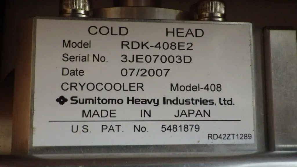 住友重機械工業 Sumitomo Heavy Industries RDK-408E2 銘板写真(2/2)