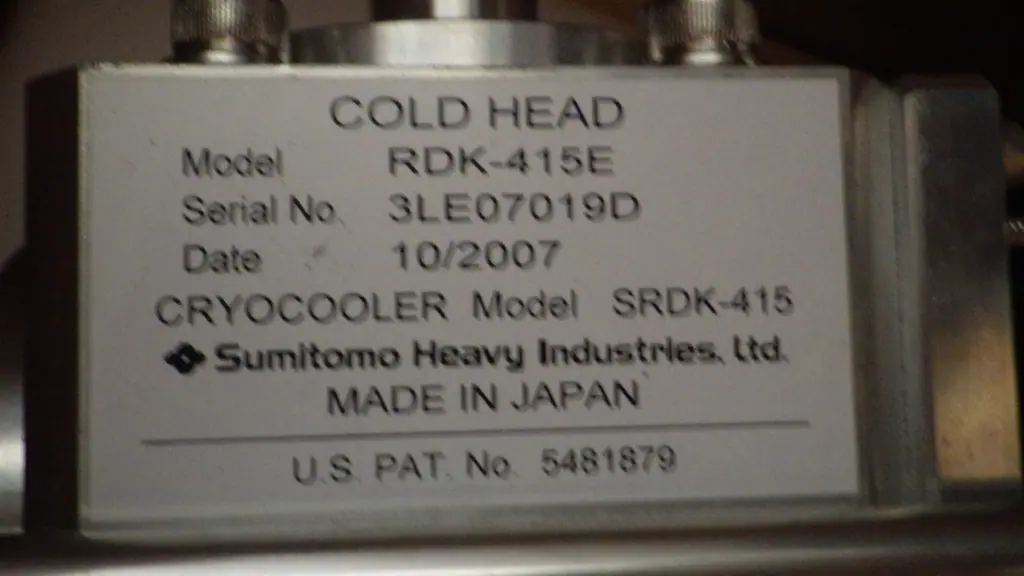 住友重機械工業 Sumitomo Heavy Industries RDK-415E 銘板写真(2/2)