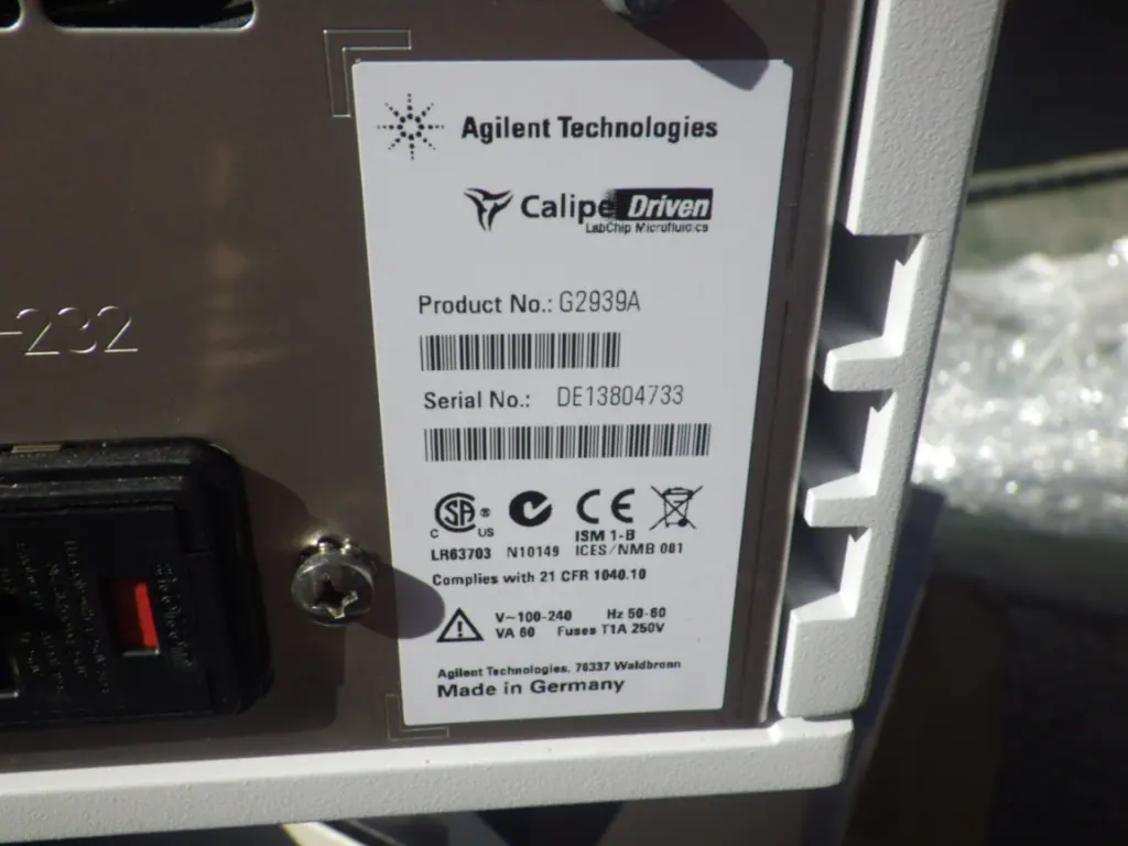 キーサイト(HP/アジレント) Keysight G2939A 銘板写真(2/2)